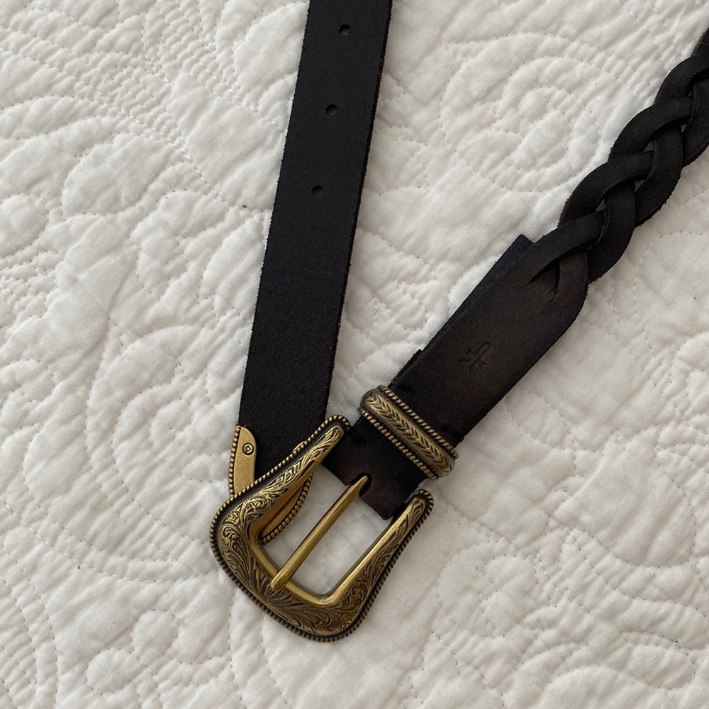 Frye Braided Leather Belt